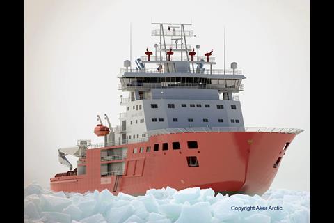 This ARC 130A design is a little bigger than its forerunner, which was built for the Finnish Transport Agency. Image: Aker Arctic